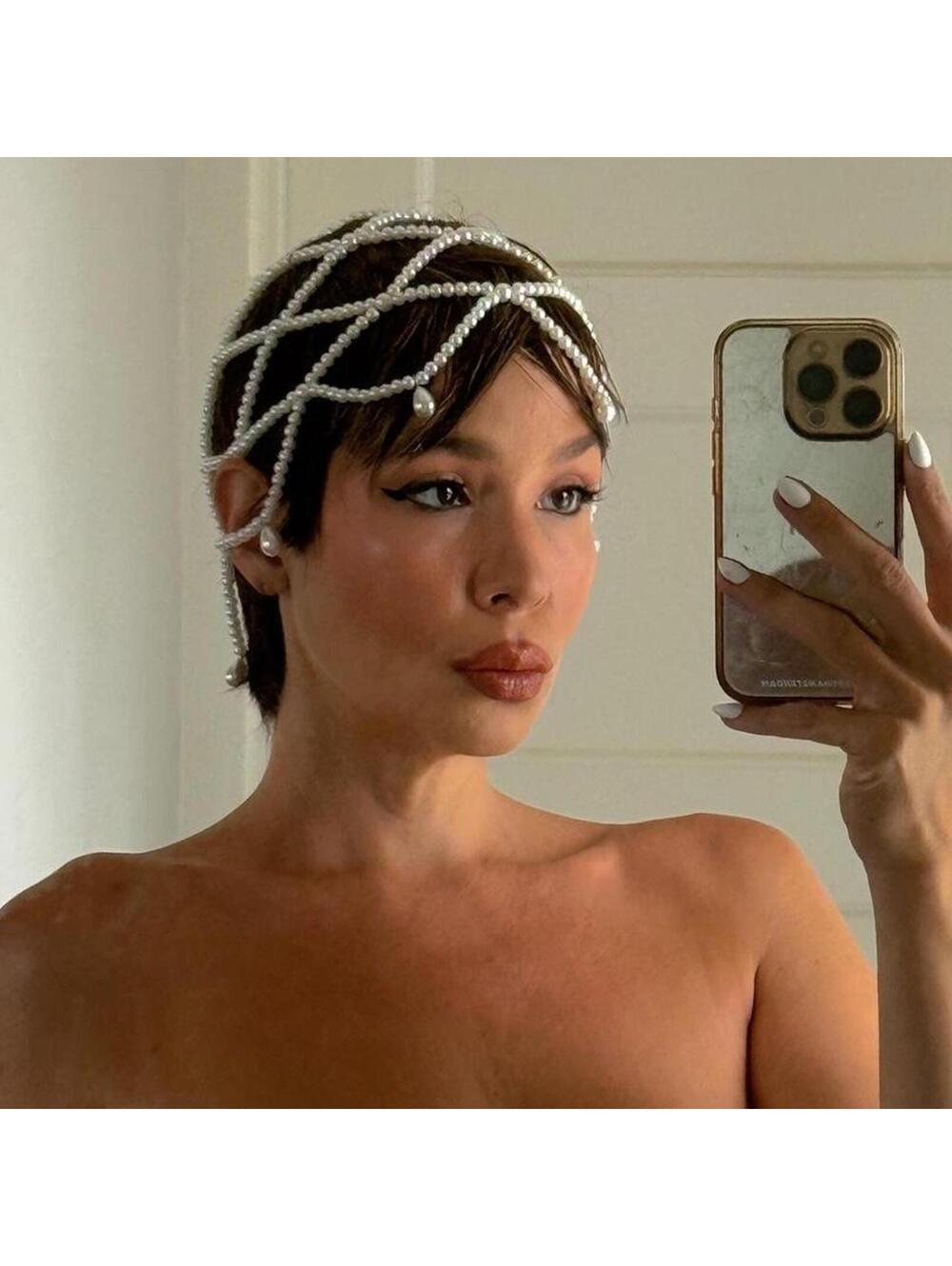 Pearl beaded Cap